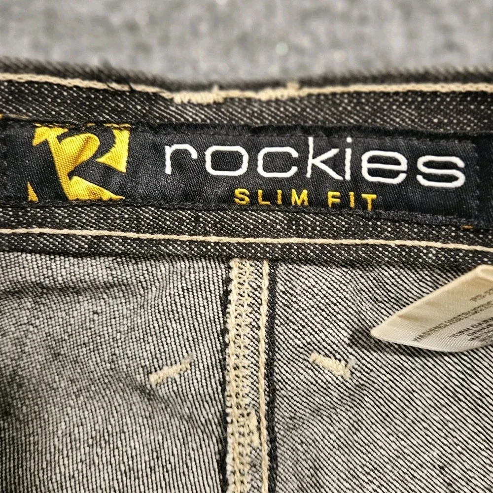 Vintage Rockies Jeans Women's Western‎ High Rise Cowgirl Size 29/9 Black - Picture 5 of 10